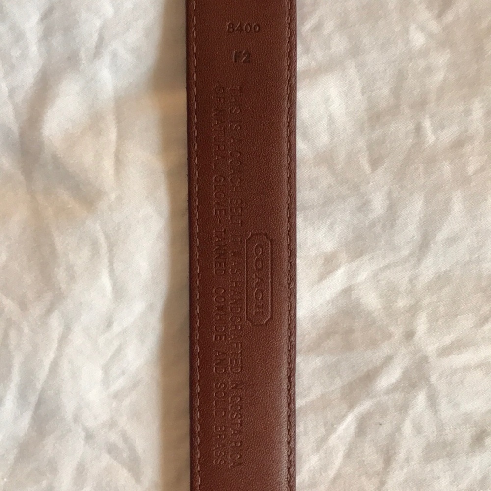 Like New Coach authentic dark Red Leather M belt - Picture 3 of 5